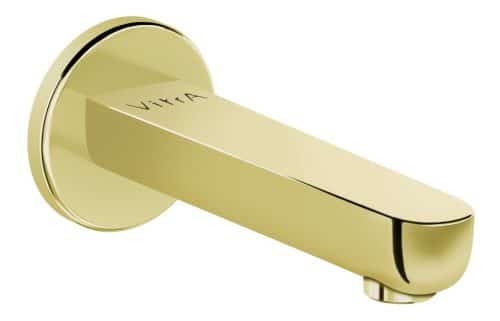 VitrA Root Round Wall Mounted Bath Spout - Soft Gold