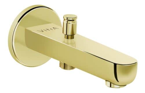 VitrA Root Round Wall Mounted Monohole Bath/Shower Mixer - Soft Gold