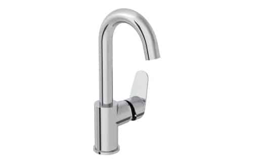VitrA Flow Round Swivel Basin Mixer - Chrome