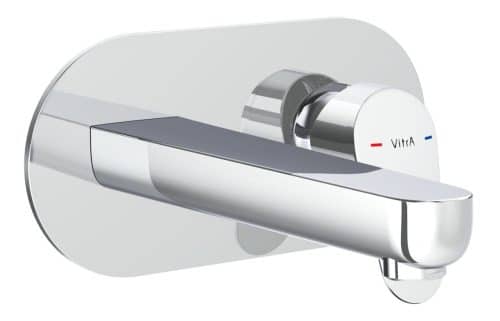 VitrA Flow Round Wall Mounted Basin Mixer - Chrome