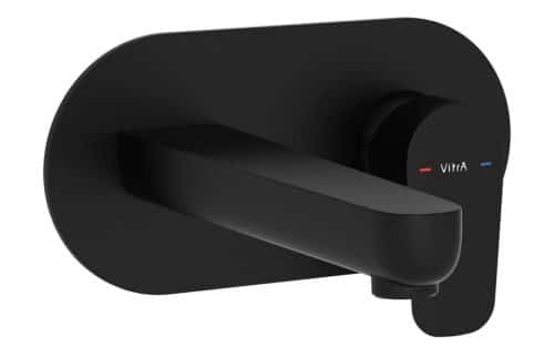 VitrA Flow Soft Wall Mounted Basin Mixer - Matt Black
