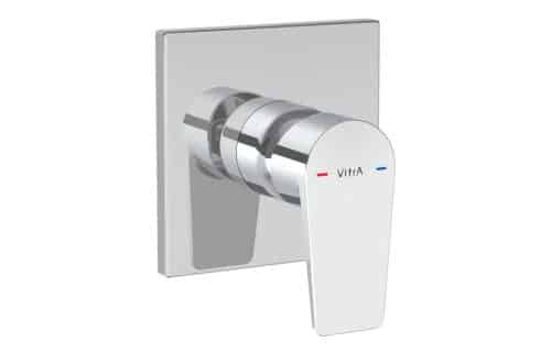 VitrA Flow Square Integrated Shower Mixer Valve - Chrome
