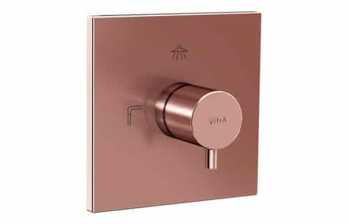 VitrA Root Square 3-Way Diverter - Soft Copper