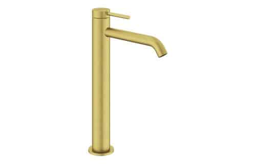 VitrA Minimax Round Tall Basin Mixer - Brushed Brass