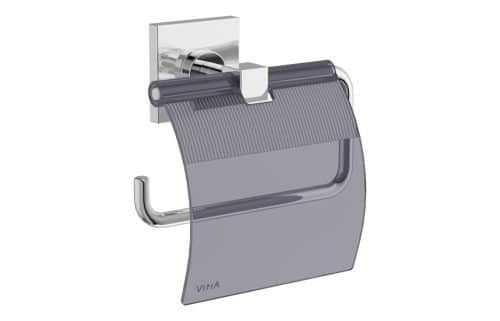 VitrA Root Toilet Roll Holder w/Cover - Chrome