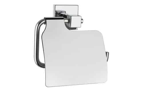 VitrA Q-Line Toilet Roll Holder w/Cover - Chrome