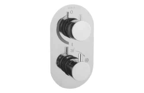 VitrA Aquaheat Round Thermostatic 1-Way Shower Mixer - Chrome
