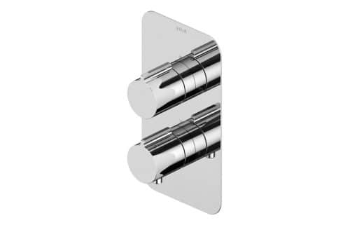 VitrA Aquaheat Soft Square Thermostatic 2-Way Shower Mixer - Chrome