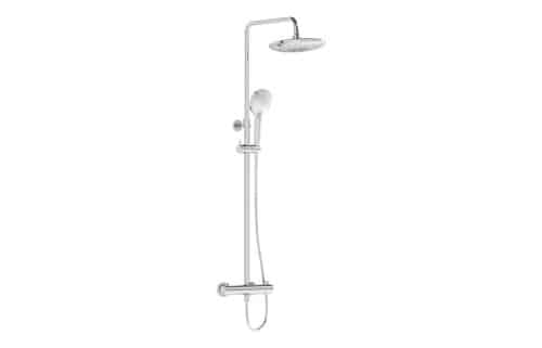 VitrA Aquaheat Bliss 240 Thermostatic Shower Column w/2-Function Overhead - Chrome