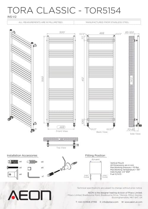 tora classic TOR5154 technical TORA CLASSIC